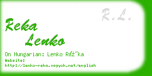 reka lenko business card